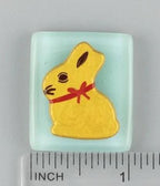 BEAU VERRE ART "Lindt Bunny Fused Glass Needle Minder"  Magnet  Easter Needleminder  One-of-a-Kind, Handcrafted with Love by Kelly