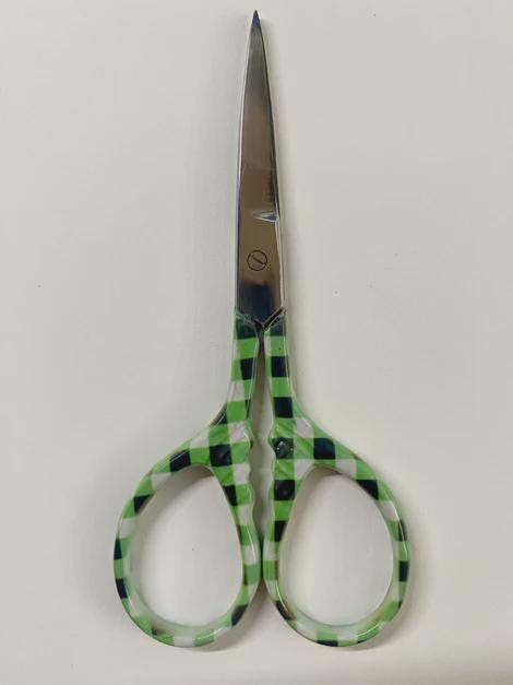 Dinky-Dyes, LLC “Green Gingham Scissors 3 1/2 Embroidery Scissors, Sharp, DD-SC-99, 2026 Nashville Market