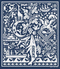 LONG DOG SAMPLERS "Fishin' 4 Condiments"  Counted Cross Stitch Pattern  Classic Norfolk Sampler, Pattern Only
