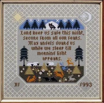 Moira Blackburn Traditional Sampler Chart "The Prayer" Counted Cross Stitch Pattern, Chart, Sampler, Pattern Only