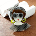 KINGSLAND NEEDLE MINDER ~ Fashionista Girl Acrylic Needle Minder, Needle Dock, Multi-Dimensional, Magnet, Needleminder