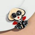 KINGSLAND NEEDLE MINDER ~ Fashionista Girl Acrylic Needle Minder, Needle Dock, Multi-Dimensional, Magnet, Needleminder