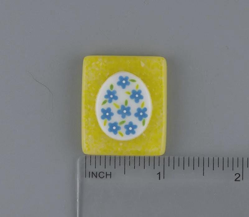 BEAU VERRE ART "Easter Egg Fused Glass Needle Minder"  Magnet  Easter  One-of-a-Kind, Handcrafted with Love by Kelly