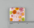 BEAU VERRE ART "Floral Fused Glass Needle Minder"  Fused Glass  Magnetic  Beautiful Colors, Needleminder, One-of-a-Kind, Handcrafted 7274