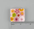 BEAU VERRE ART "Floral Fused Glass Needle Minder"  Fused Glass  Magnetic  Beautiful Colors, Needleminder, One-of-a-Kind, Handcrafted 7273