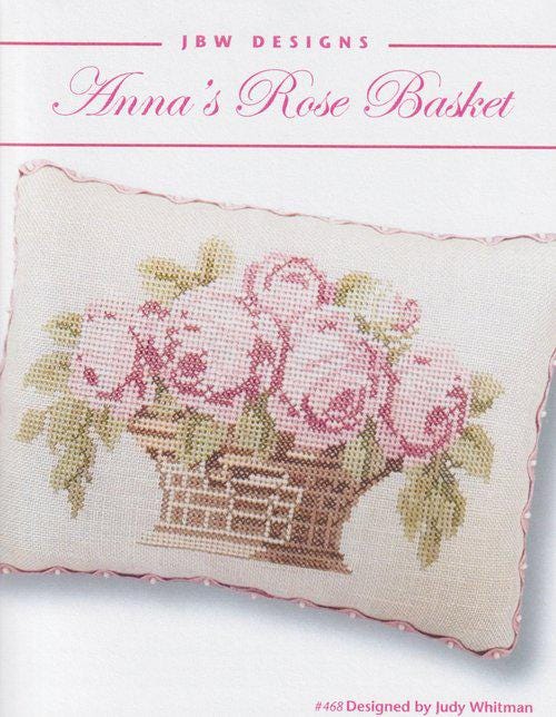 JBW DESIGNS "Anna's Rose Basket" Counted Cross Stitch Pattern, Nashville Needlework Market 2026, Pattern Only