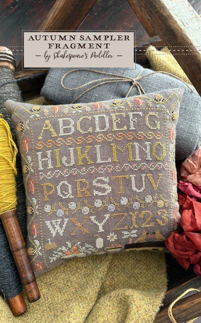 SHAKESPEARE'S PEDDLER "Autumn Sampler Fragment" Counted Cross Stitch Chart, Nashville Needlework Market 2026, Pattern Only