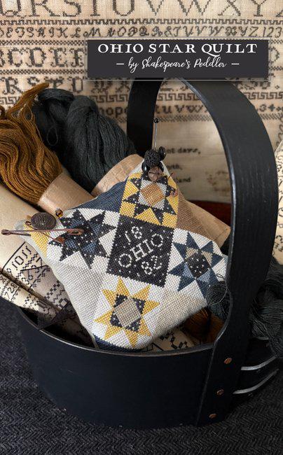 SHAKESPEARE'S PEDDLER "Ohio Star Quilt" Counted Cross Stitch Chart, Nashville Needlework Market 2026, Pattern Only