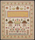 Hands Across The Sea Samplers  Rosa Gromett 1876 ~  Victorian Reproduction Sampler  Counted Cross Stitch Pattern, Booklet