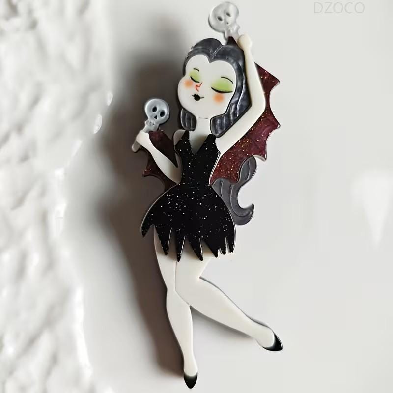 KINGSLAND NEEDLE MINDER ~ Fashionista Girl Acrylic Needle Minder, Needle Dock, Multi-Dimensional, Magnet, Needleminder