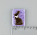 BEAU VERRE ART "Chocolate Bunny Fused Glass Needle Minder"  Magnet  Easter Needleminder  One-of-a-Kind, Handcrafted with Love by Kelly