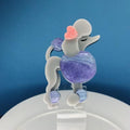 KINGSLAND NEEDLE MINDER ~ Gray & Purple Poodle Dog Acrylic Needle Minder, Needle Dock, Multi-Dimensional, Neodymium Magnet, Needle Garage