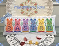 THE CALICO CONFECTIONERY "Marshmallow Row" Counted Cross Stitch Pattern, Chart, Spring, Bunny, Easter Basket, Pattern Only