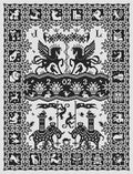 LONG DOG SAMPLERS "Pennance Lite"  Counted Cross Stitch Pattern  Classic Norfolk Sampler, Pattern Only