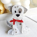 KINGSLAND NEEDLE MINDER ~ Gray & White Dog Acrylic Needle Minder, Needle Dock, Multi-Dimensional, Neodymium Magnet, Needle Garage