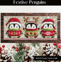 SHANNON CHRISTINE DESIGNS "Festive Penguins" Counted Cross Stitch Pattern, Chart, Pattern Only