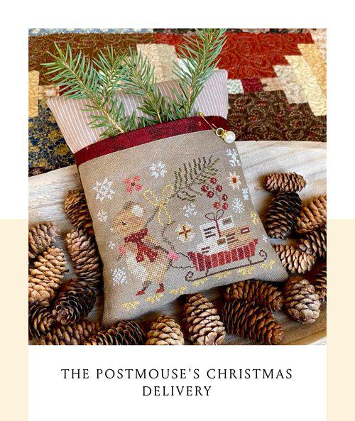 BLUEBERRY RIDGE DESIGNS "Postmouse's Christmas Delivery" Counted Cross Stitch Pattern, Chart, Nashville Needlework Market 2026, Pattern Only