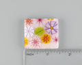 BEAU VERRE ART "Floral Fused Glass Needle Minder"  Fused Glass  Magnetic  Beautiful Colors, Needleminder, One-of-a-Kind, Handcrafted 7279
