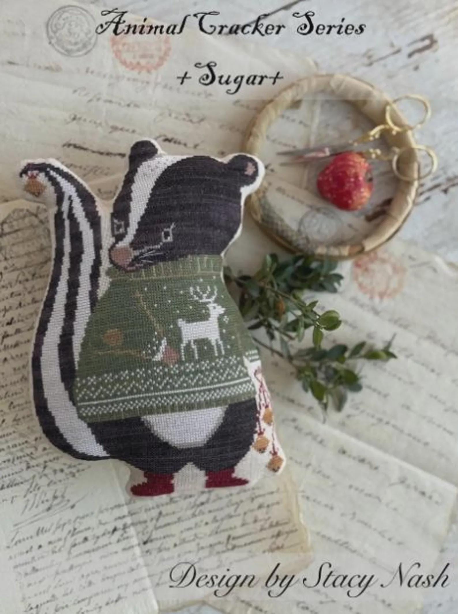 STACY NASH DESIGNS "Animal Crackers Series - Sugar" Counted Cross Stitch Pattern, Chart, Pattern Only