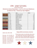 Teresa Kogut Creative Whims "1776-2026 Stocking" Counted Cross Stitch Pattern, Patriotic Sampler, 250th Anniversary, Pattern Only