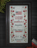 PLUM STREET SAMPLERS "The Pledge of Allegiance" • Counted Cross Stitch Pattern • Liberty, American, Paper Pattern