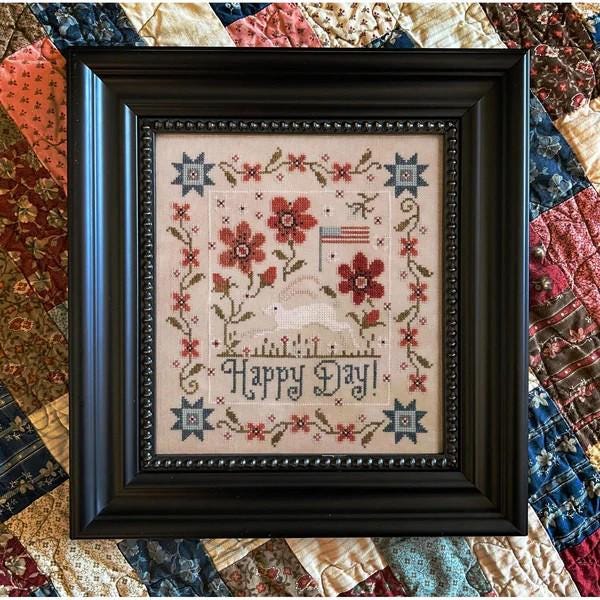 PLUM STREET SAMPLERS "Happy Day"  Counted Cross Stitch Pattern  Sampler, Americana, Nashville Market Release 2026, Pattern Only