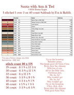 TERESA KOGUT Creative Whims "Santa with Ann & Ted"  Counted Cross Stitch  Christmas, Nashville Market 2026, Christmas, Pattern Only
