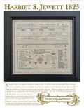 NEEDLEWORK PRESS "Harriet S. Jewett 1825" Counted Cross Stitch Pattern, Sampler, NeedleWorkPress, Nashville Market 2026, Pattern Only