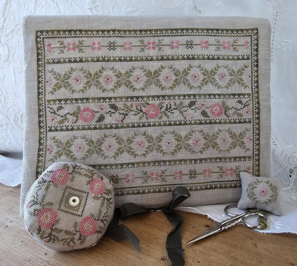SAMPLERS NOT FORGOTTEN "Peony Pocket & Accessories" Counted Cross Stitch Pattern, Chart, Nashville Needlework Market 2026, Pattern Only