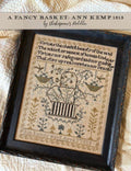 SHAKESPEARE'S PEDDLER "A Fancy Basket: Ann Kemp 1815" Counted Cross Stitch Pattern, Sampler, Nashville Needlework Market 2026, Pattern Only