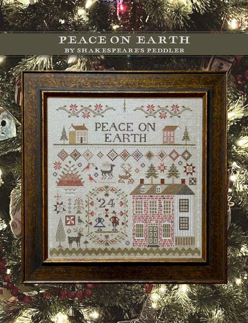 SHAKESPEARE'S PEDDLER "Peace on Earth" Counted Cross Stitch Pattern, Sampler, Nashville Needlework Market 2026, Pattern Only