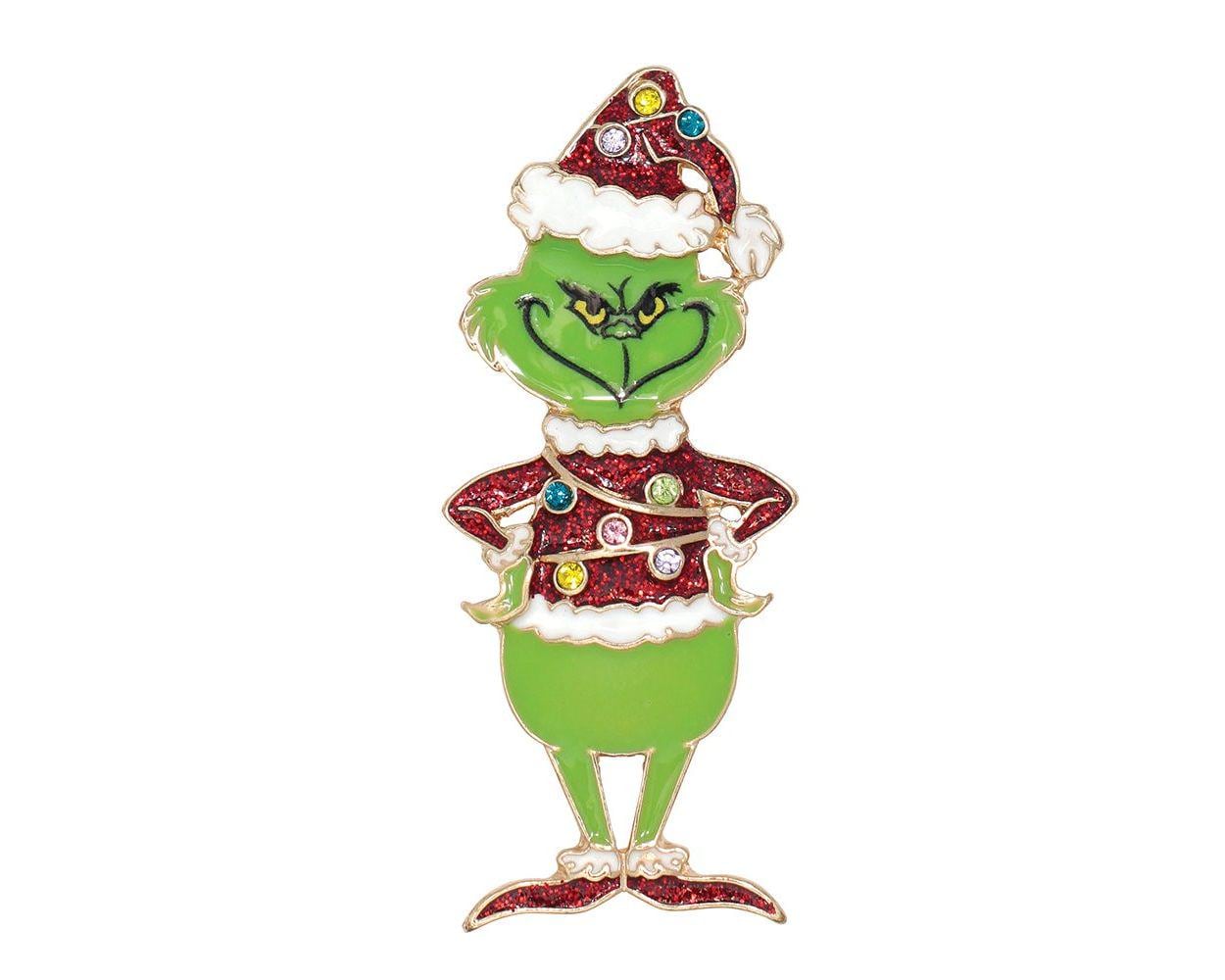 KINGSLAND NEEDLE MINDER ~ Mean One Grinch Needle Minder, Needle Dock, Swarovski Crystal Enamel Magnet, Needle Garage, Needleminder