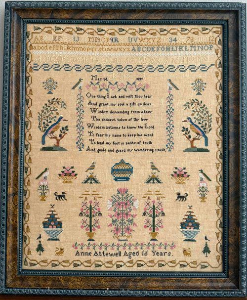 Running with Needles & Scissors "Anne Attewell 1849"  Counted Cross Stitch Pattern  Nashville Market 2026  Pattern Only*