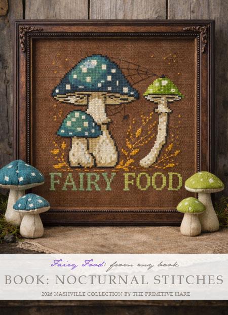 The PRIMITIVE HARE "Book: Nocturnal Stitches" Counted Cross Stitch Pattern, 8 Patterns, Nashville Needlework Market 2026, Pattern Book Only