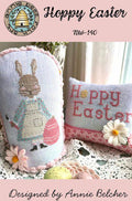 ANNIE BEEZ Folk Art "Happy Easter" Counted Cross Stitch Pattern, Chart, Bunny Rabbit, Nashville Needlework Market 2026, Pattern Only