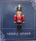 KINGSLAND NEEDLE MINDER ~ Nutcracker Soldier Needle Minder, Needle Dock, Needle Nanny, Crystal, Enamel, Needle Garage, Needleminder