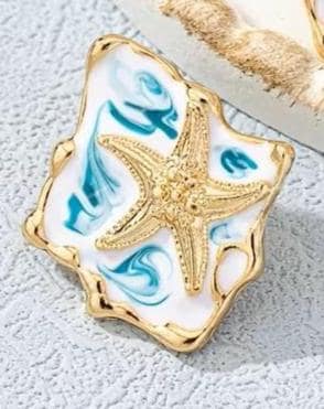 KINGSLAND NEEDLE MINDER ~ Starfish Needle Minder, Needle Dock, Enamel, Magnet Needle Garage, Needleminder