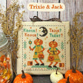 THE CALICO CONFECTIONERY "Trixie & Jack" Counted Cross Stitch Pattern, Halloween, Chart, Fall, Pumpkin, Pattern Only