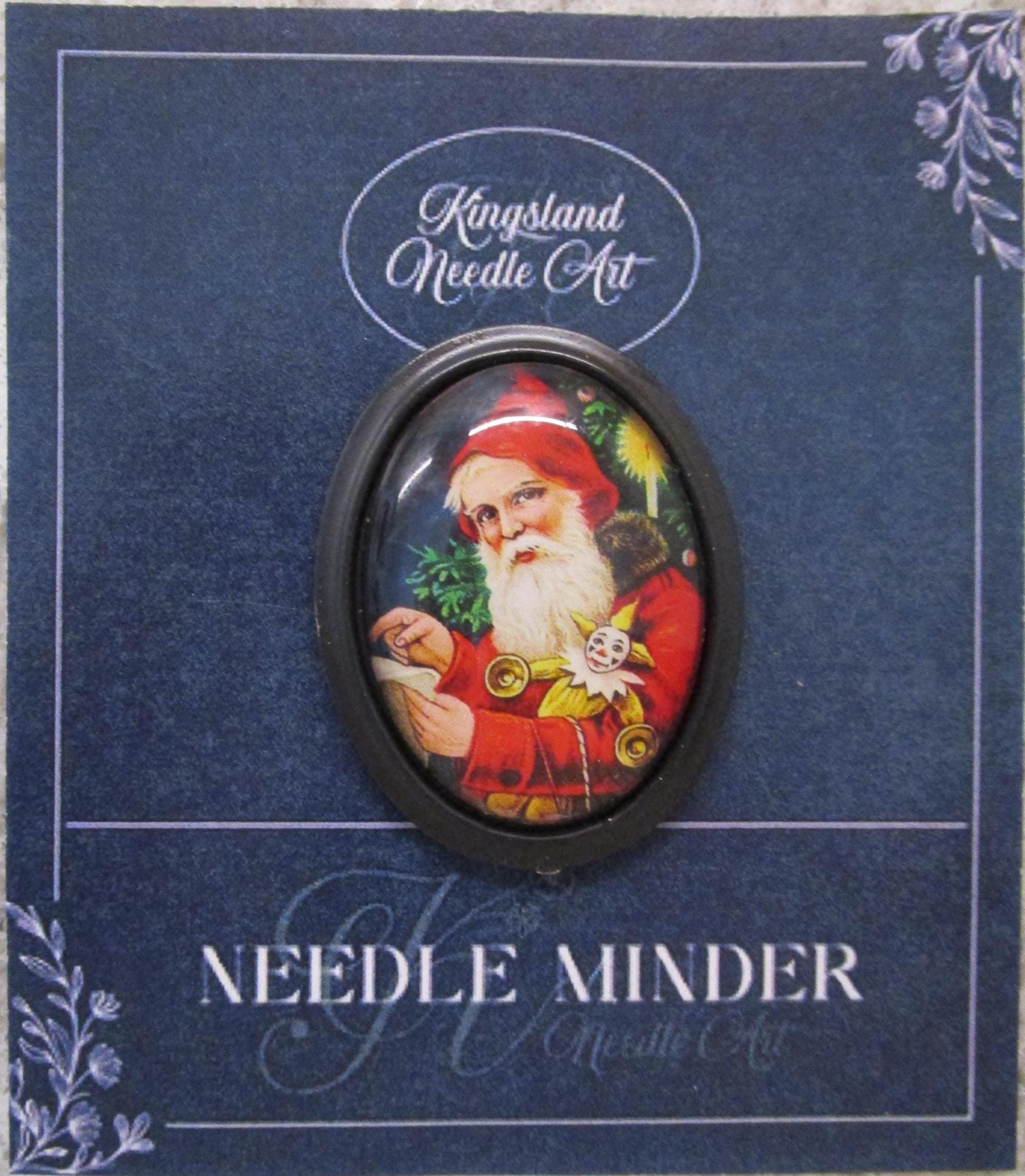 KINGSLAND NEEDLE MINDER ~ Santa Needle Minder, Needle Dock, Magnet, Needle Garage, Needleminder