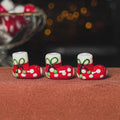 16X19MM Red Christmas Stocking Glass Beads 5 Pcs Christmas Stocking Beads Xmas Beads