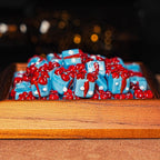 12X10MM Blue Christmas Gift Box Glass Beads 5 Pcs Christmas Gift Box Beads Xmas Beads