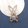Brooch ~ Bunny Easter Rabbit, Sparkling Rhinestones and Enamel
