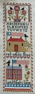 TWIN PEAK PRIMITIVES "Patriotic Band Sampler" Counted Cross Stitch Pattern, Nashville Needlework Market 2026, Paper Pattern