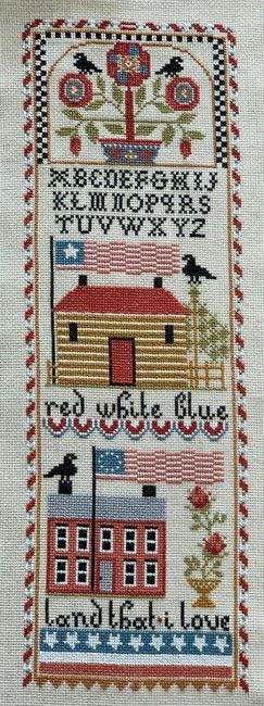 TWIN PEAK PRIMITIVES "Patriotic Band Sampler" Counted Cross Stitch Pattern, Nashville Needlework Market 2026, Paper Pattern