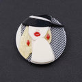 KINGSLAND NEEDLE MINDER ~ Fashionista Girl Acrylic Needle Minder, Needle Dock, Multi-Dimensional, Magnet, Needleminder