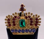 KINGSLAND NEEDLE MINDER ~ Royal Crown Needle Minder, Needle Dock, Sparkling Rhinestones, Magnet, Needle Garage, Needleminder