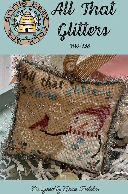 ANNIE BEEZ Folk Art "All That Glitters" Counted Cross Stitch Pattern, Chart, Christmas, Nashville Needlework Market 2026, Pattern Only