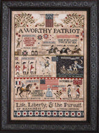 PLUM STREET SAMPLERS "A Worthy Patriot"  Counted Cross Stitch Pattern  Sampler, Americana, Nashville Market Release 2026, Pattern Only