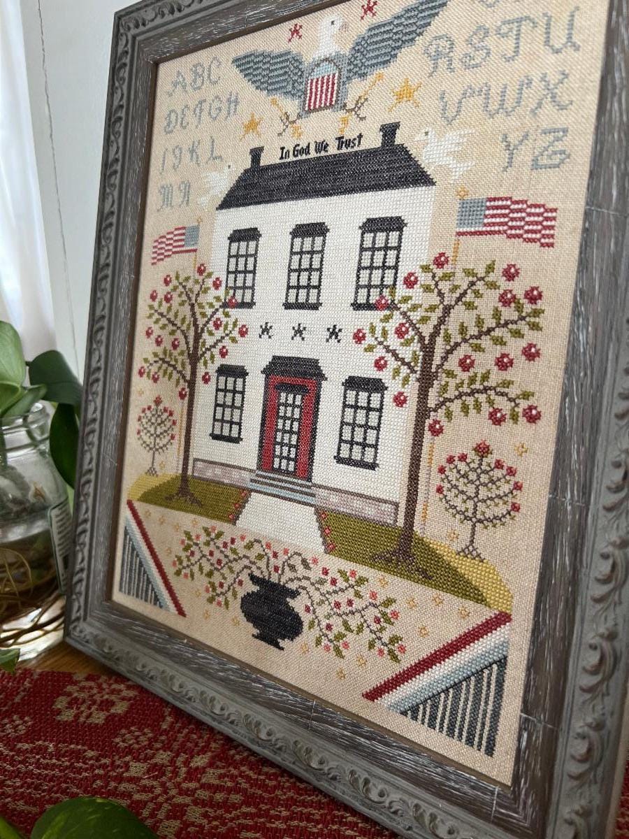 ANNIE BEEZ Folk Art "Liberty & Union" Counted Cross Stitch Pattern, Patriotic, 2026 Nashville Market Release, Chart, Pattern Only