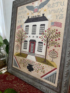 ANNIE BEEZ Folk Art "Liberty & Union" Counted Cross Stitch Pattern, Patriotic, 2026 Nashville Market Release, Chart, Pattern Only
